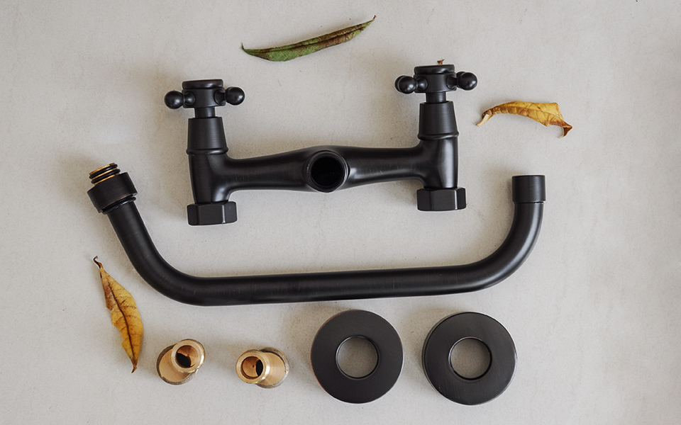 vòi rửa bát gắn tường, vòi bếp, nóng lạnh