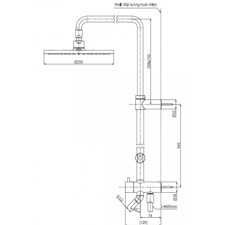 Thân Sen Cây TOTO TBW07006A Bát Tròn 250mm