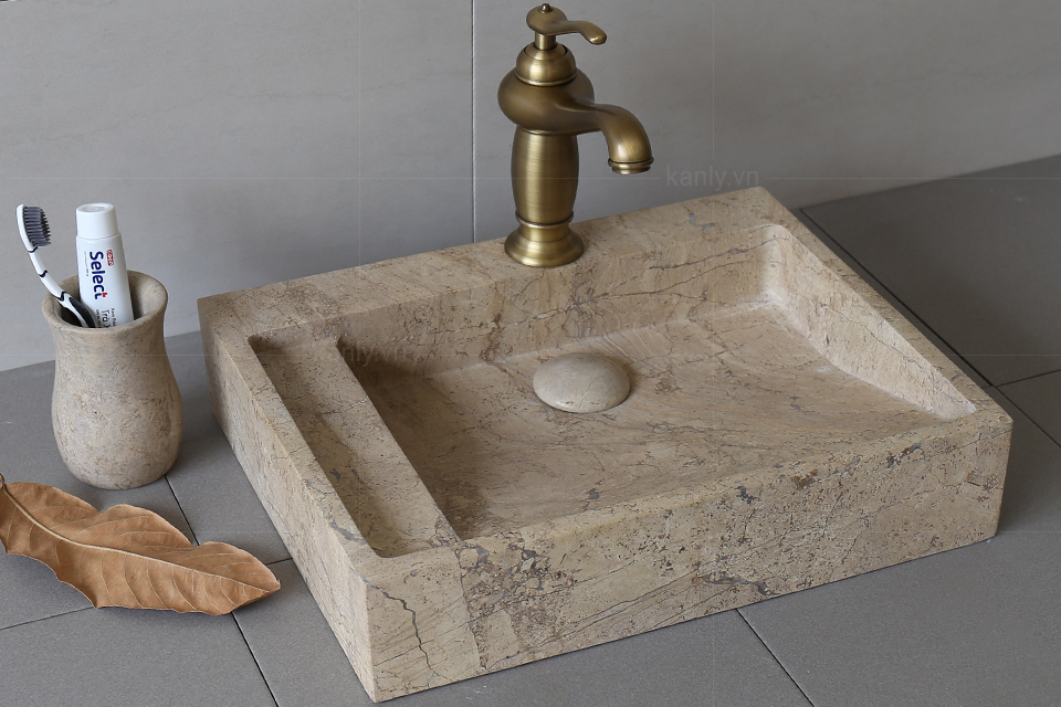 Đầu xả Lavabo bằng đá tự nhiên