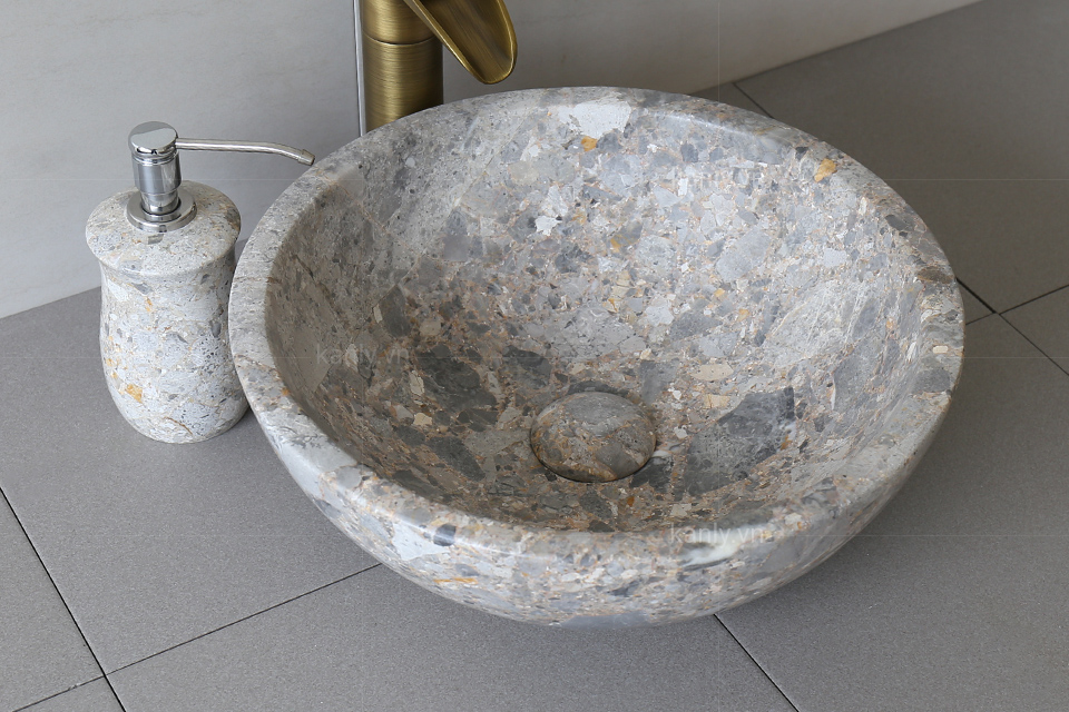 Đầu xả Lavabo bằng đá tự nhiên