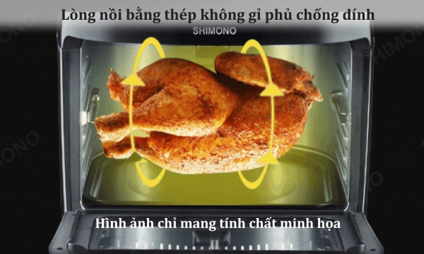 Nồi chiên không dầu Shimono 8 lít SM-AF806T