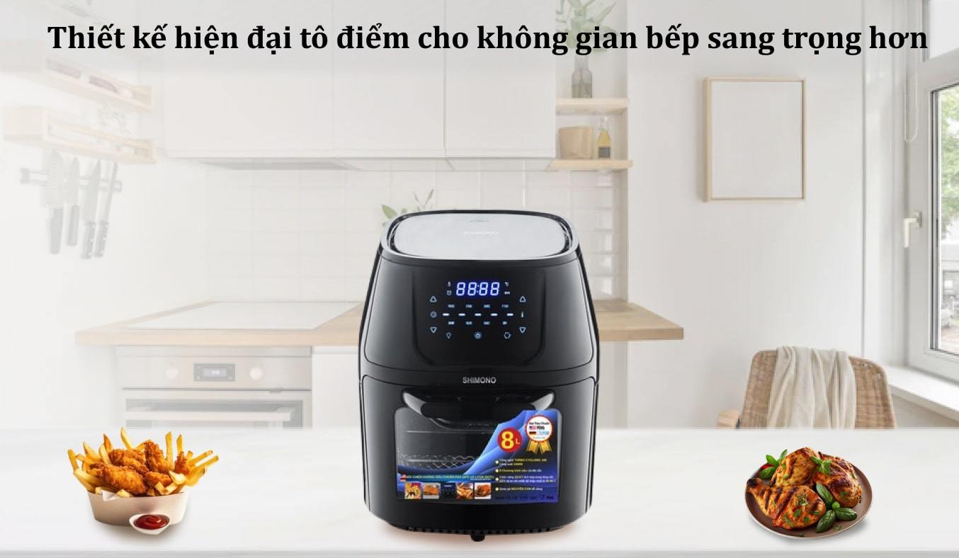 Nồi chiên không dầu Shimono 8 lít SM-AF806T