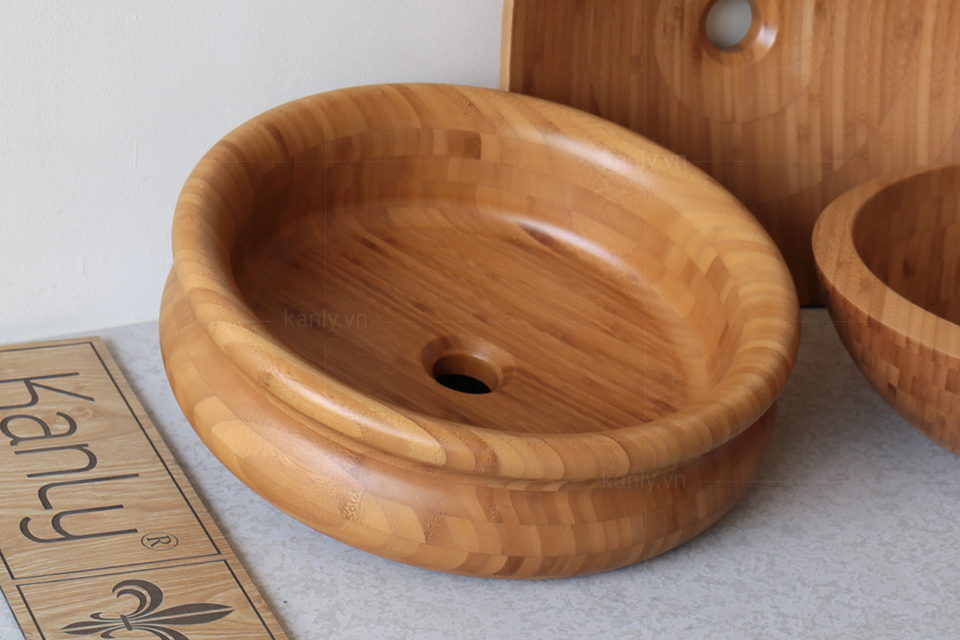 Chậu lavabo bằng tre ghép LTE51