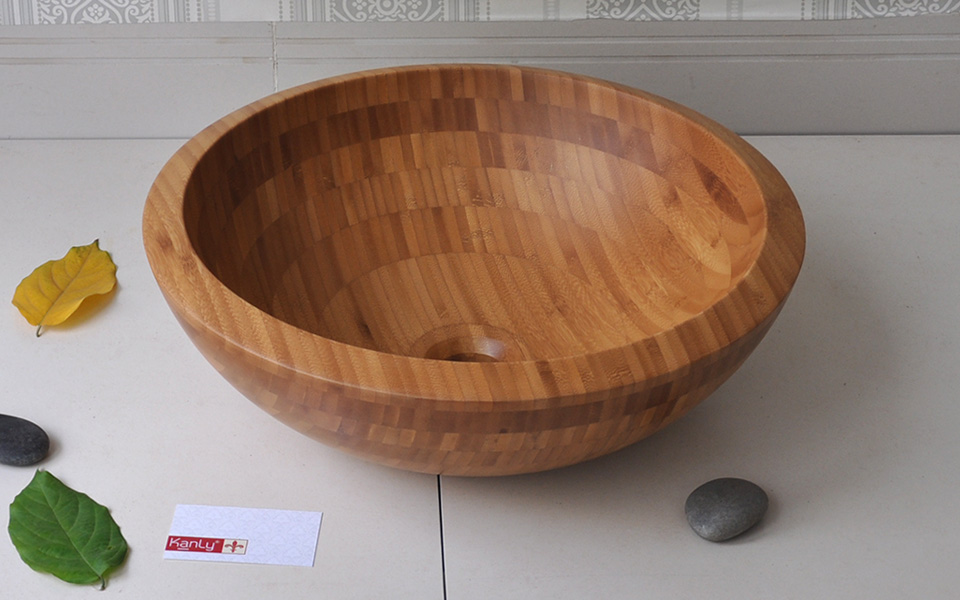 lavabo bằng gỗ, bồn, chậu rửa mặt bằng gỗ tre
