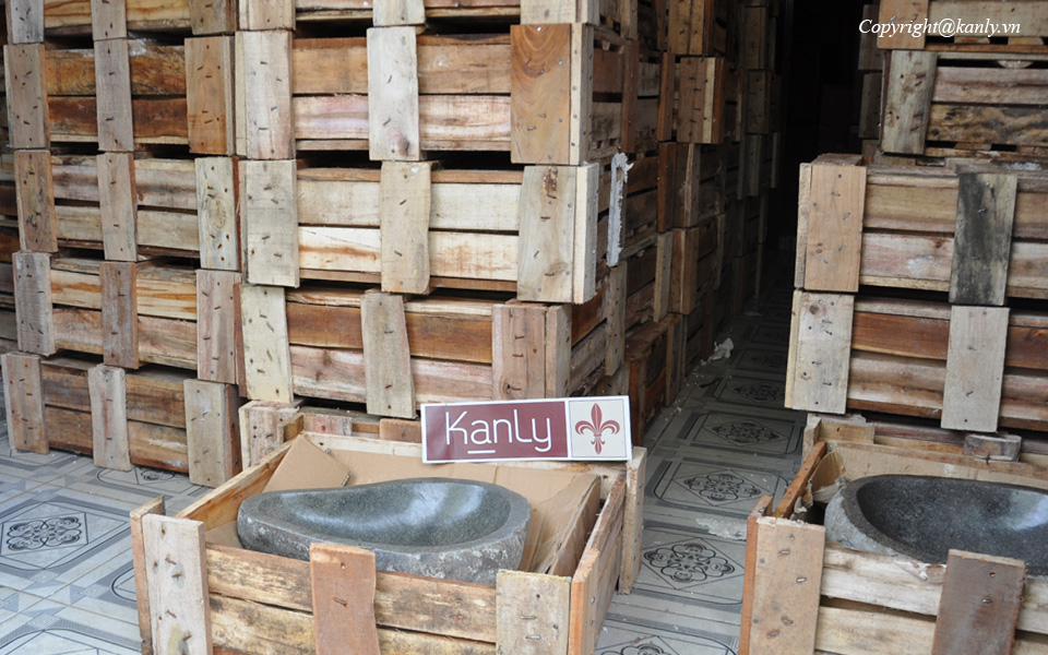 Lavabo đá cuội, lavabo bằng đá cuội tự nhiên