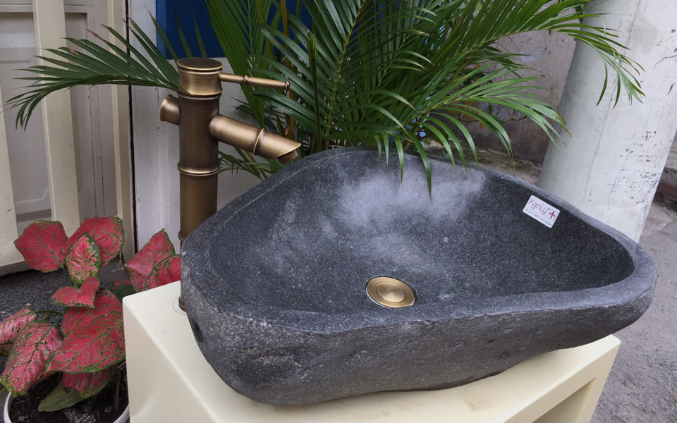Lavabo đá cuội, lavabo bằng đá cuội tự nhiên