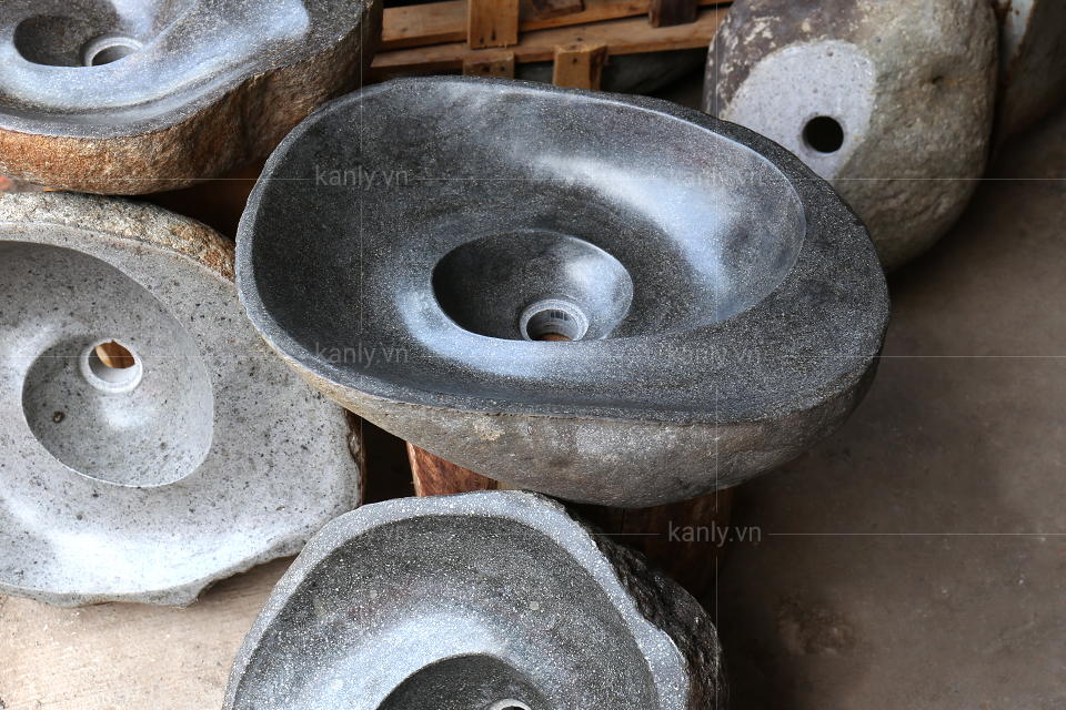 Đa dạng các loại chậu lavabo đá tự nhiên kiểu dáng khác nhau