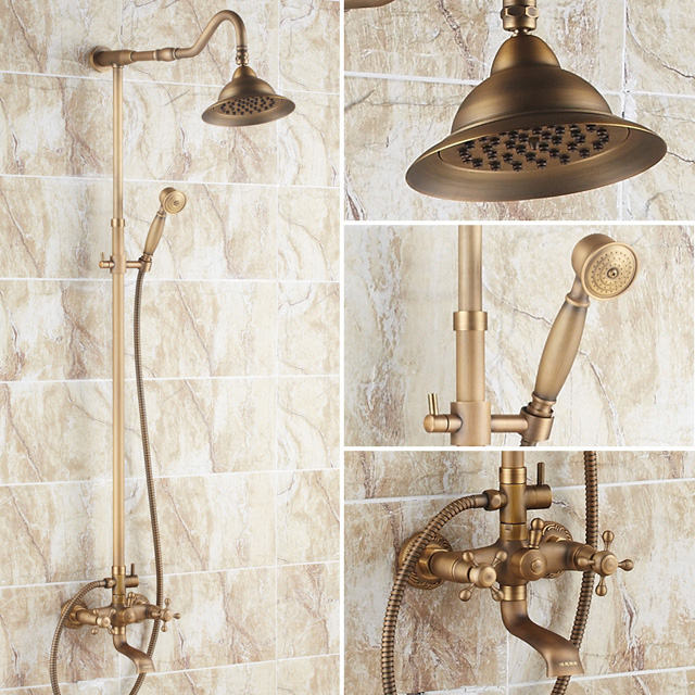 Bộ sen cây tắm đứng bằng đồng thau