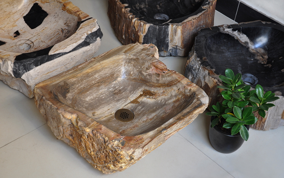 Lavabo gỗ hóa thạch, tự nhiên