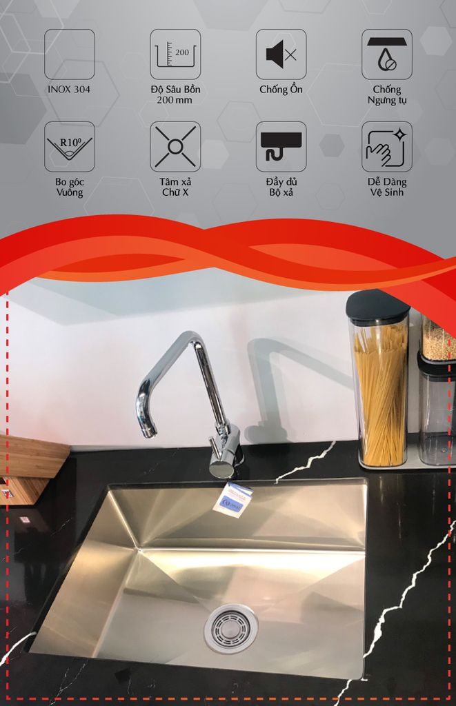 chậu iđơn nox304 Carysil IA-MQ3