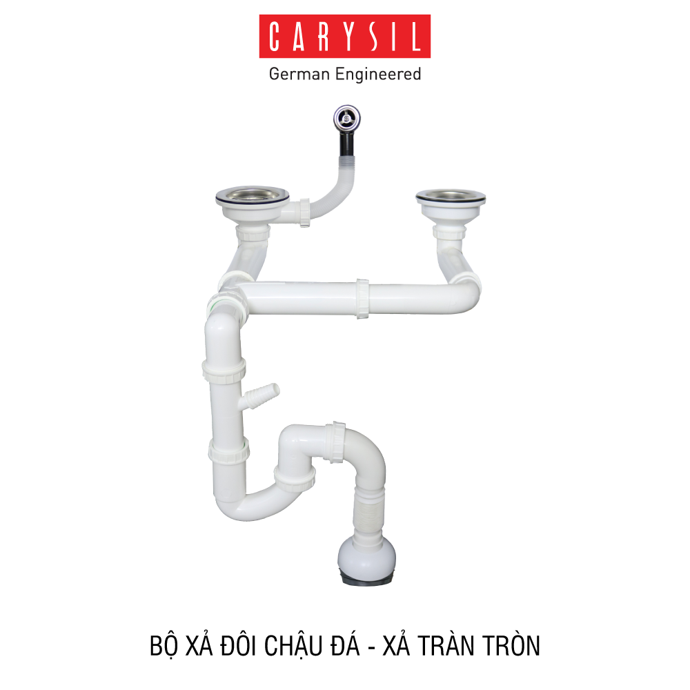 chậu rửa chén đá 2 hố Carysil JAC1