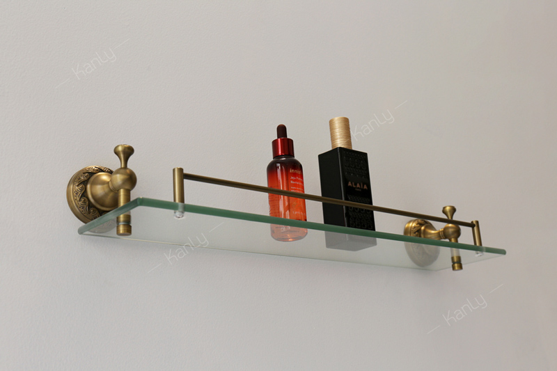 Kệ đựng mỹ phẩm treo tường bằng đồng, hoa văn cổ điển