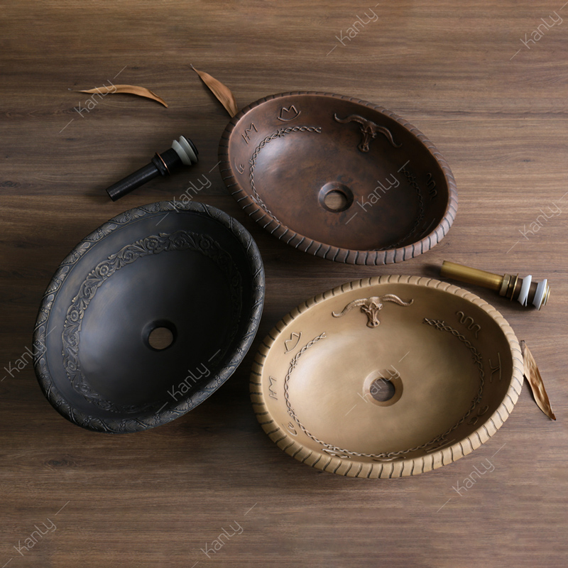 Bộ sưu tập chậu rửa mặt đồng thau cổ điển của KanLy