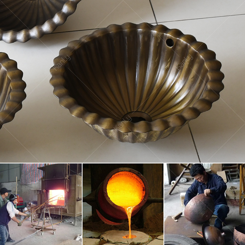 Lavabo bằng đồng sở hữu vẻ đẹp mỹ thuật mộc mạc, độc đáo kiểu Châu Âu cổ