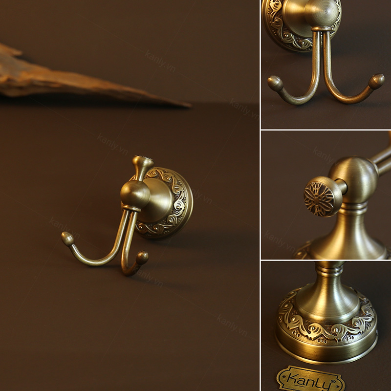 Thiết kế phong cách cổ điển, hoàng gia của chiếc móc treo quần áo đôi GCH01