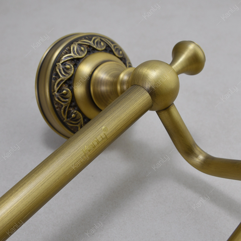 Thanh treo khăn bằng đồng thau, màu đồng giả cổ độc đáo