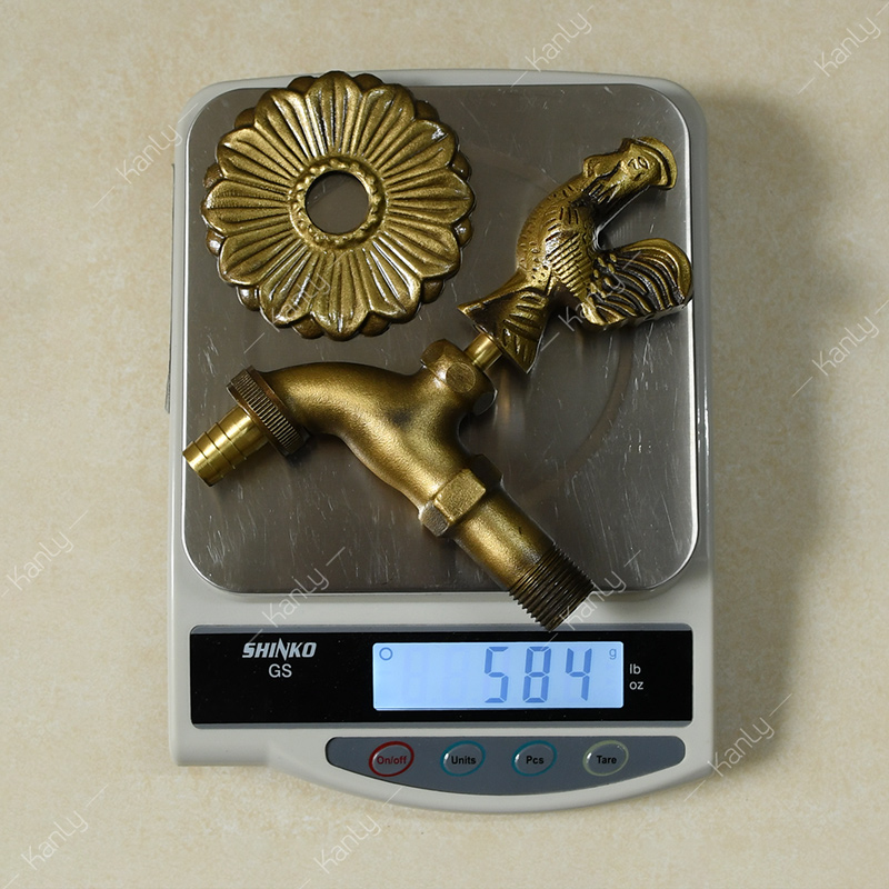 Trọng lượng vòi nước đồng hình con gà GCT02C