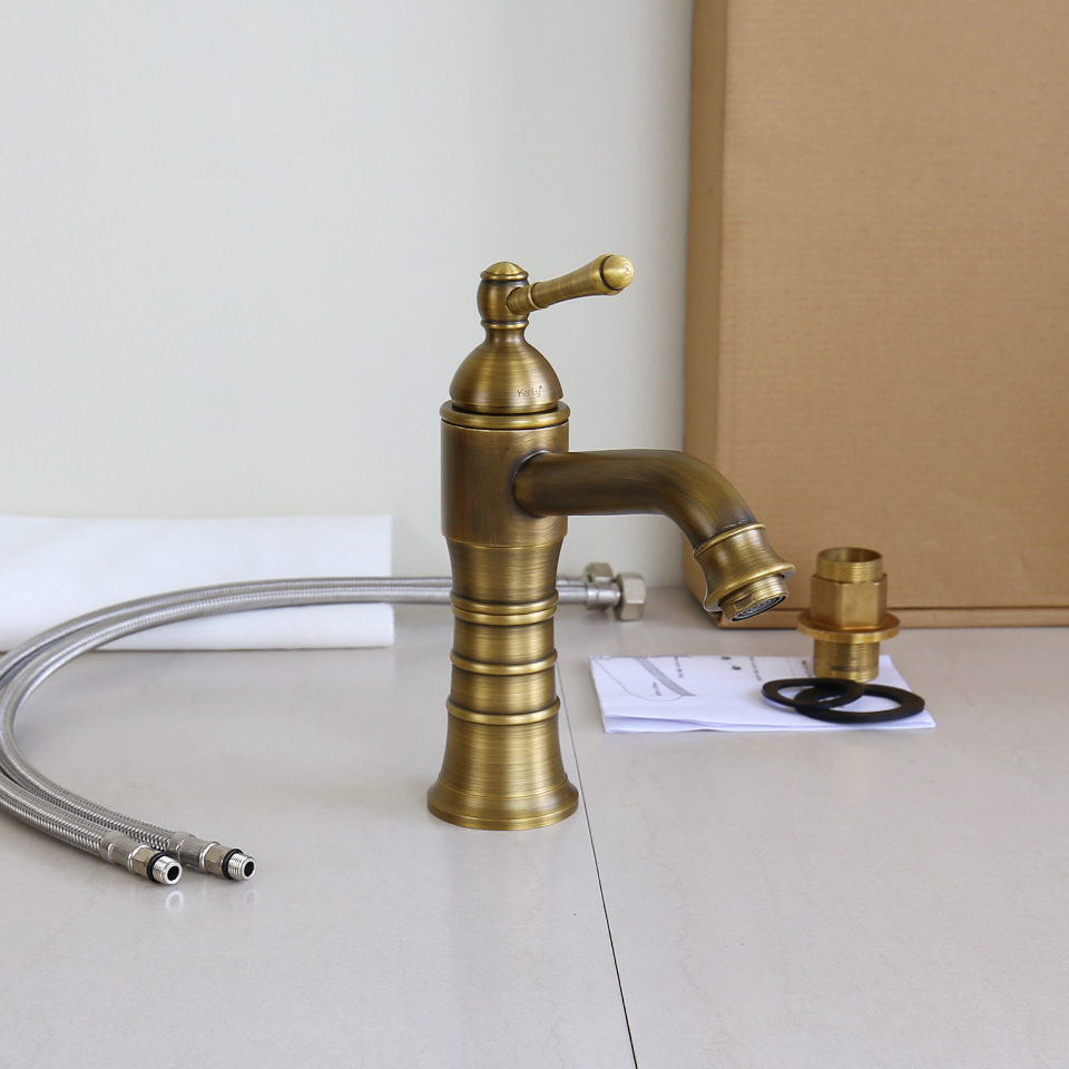 Vòi nước lavabo âm bàn, vòi nước thân thấp, vòi nước đồng tay gạt