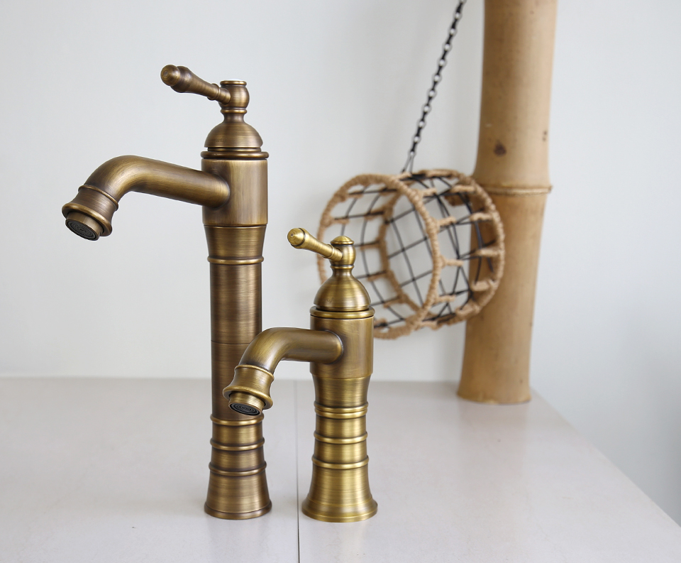 Vòi nước lavabo âm bàn, vòi nước thân thấp, vòi nước đồng tay gạt