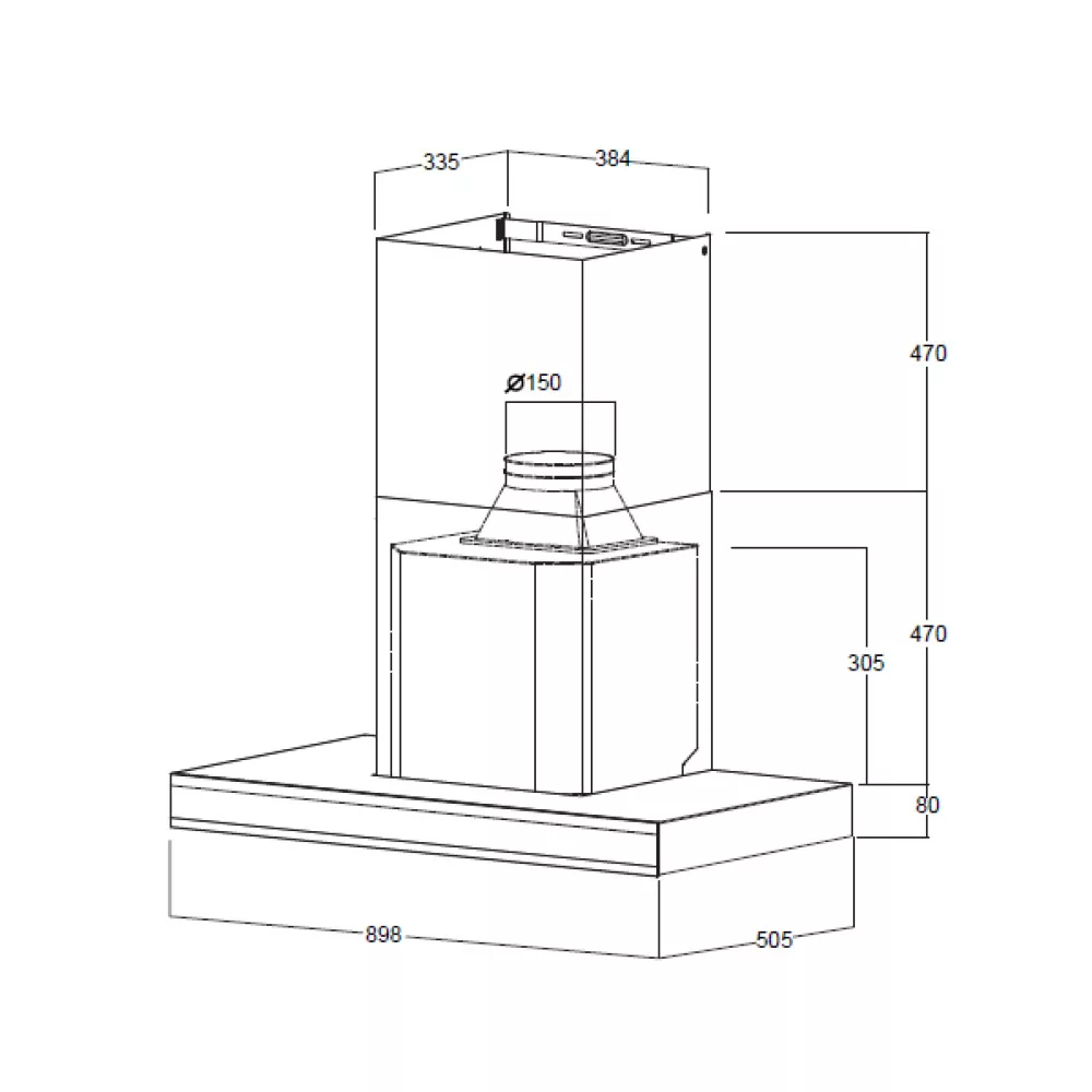 Brandt AD1200X Chimney Hood | Bacera