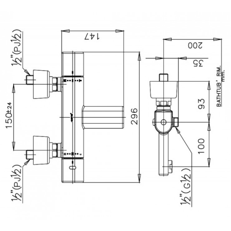 Củ Sen Tắm COTTO CT2041A Nóng Lạnh Vòi Sen Tắm