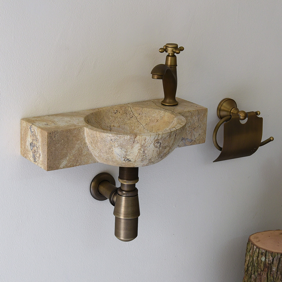 Lavabo đá nhỏ, mini, tí hon, chật hẹp, rất nhỏ, rửa tay.