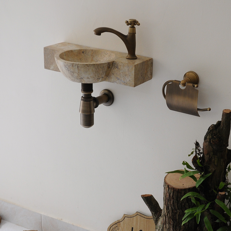 Lavabo đá nhỏ, mini, tí hon, chật hẹp, rất nhỏ, rửa tay.