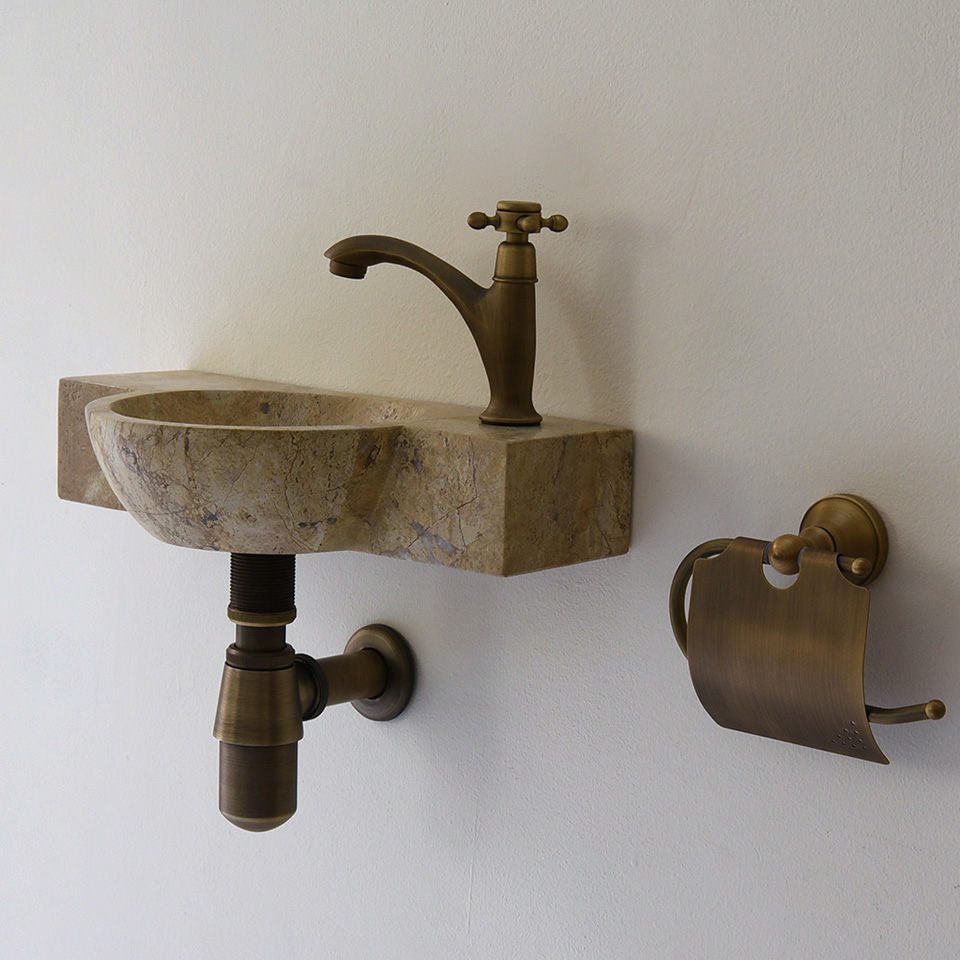 Lavabo đá nhỏ, mini, tí hon, chật hẹp, rất nhỏ, rửa tay.