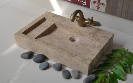 chậu rửa mặt bằng đá