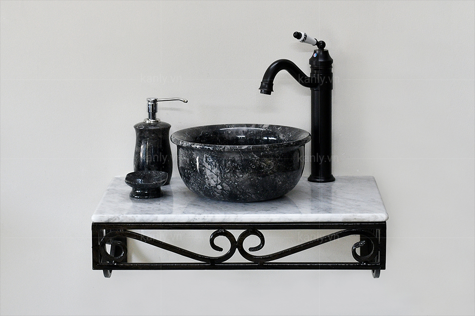 Chậu rửa mặt đá tự nhiên MAR63V sang trọng