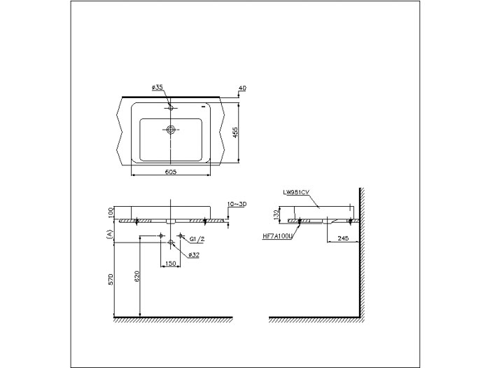 ảnh 2d chậu lavabo LT951C