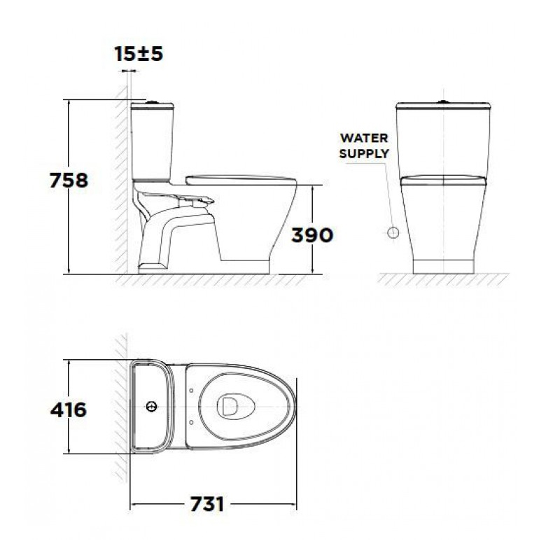 Bồn Cầu American Standard VF-2162SW (VF-2162SW) Nắp Rửa Cơ