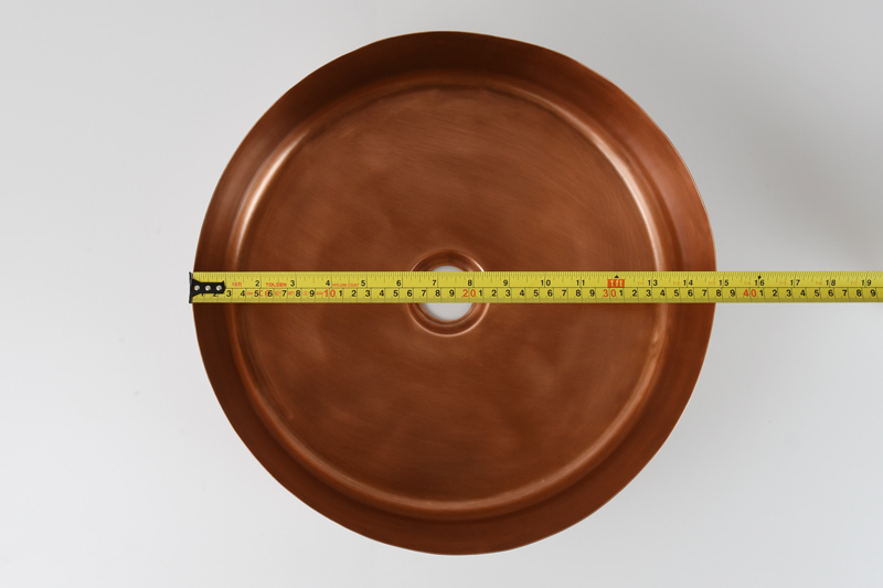 Kích thước đường kính chậu đồng chế tác thủ công RSC402V