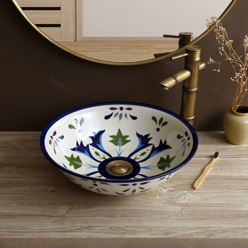 Chậu rửa mặt gốm sứ SU401 phong cách mỹ thuật cách điệu độc đáo, lạ lẫm