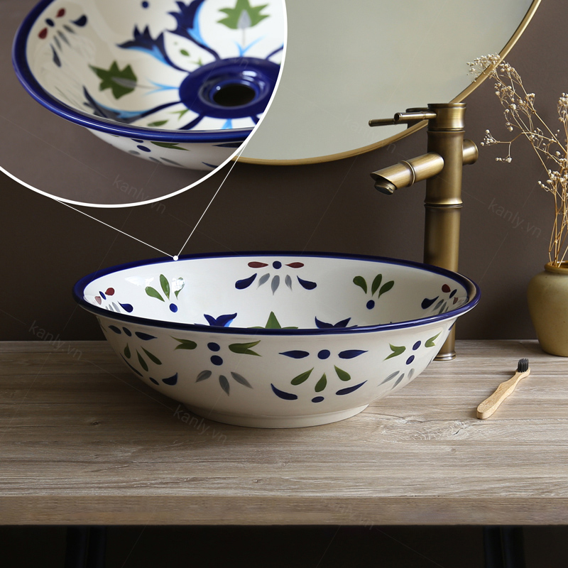 Chậu rửa mặt gốm sứ SU401 sở hữu kiểu dáng đơn giản, mộc mạc