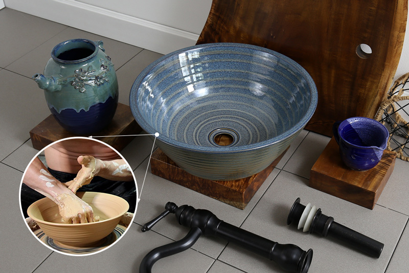 Bồn rửa mặt bằng sứ SU018 được làm từ đất sét cao lanh