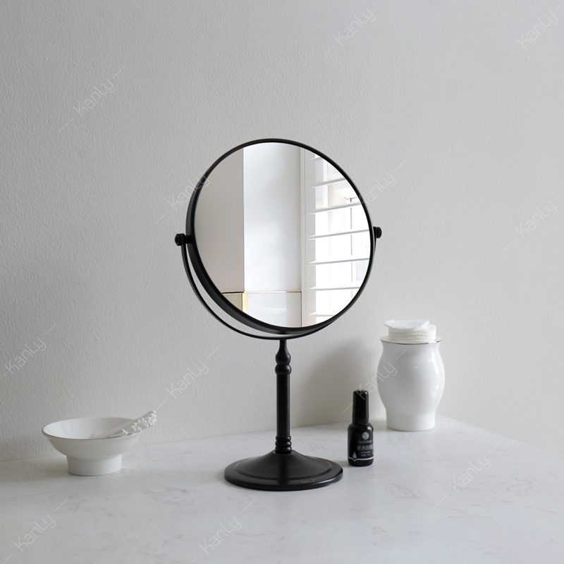 Gương 2 mặt mini để bàn màu đen kiểu cổ điển GCK19B