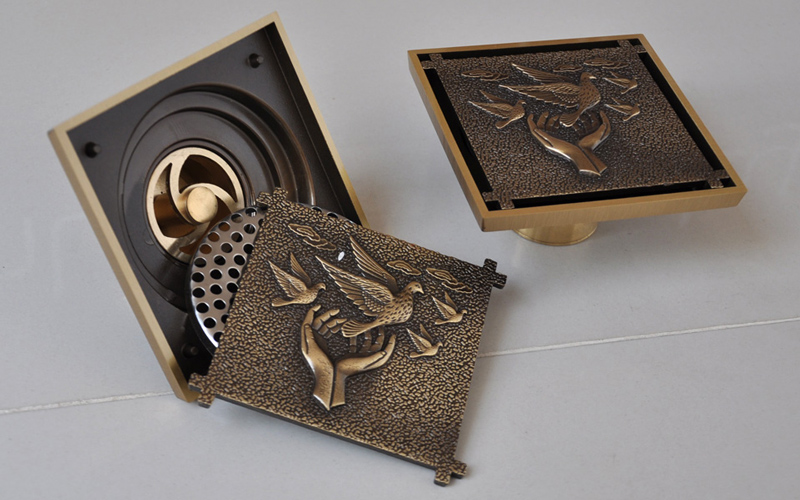 Phễu thu sàn bằng đồng