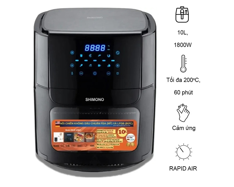 Dung tích lớn 10L phù hợp với gia đình đông thành viên