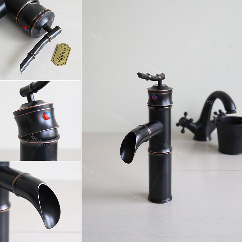 Vòi nước thân thấp kiểu dáng hình ống tre độc đáo