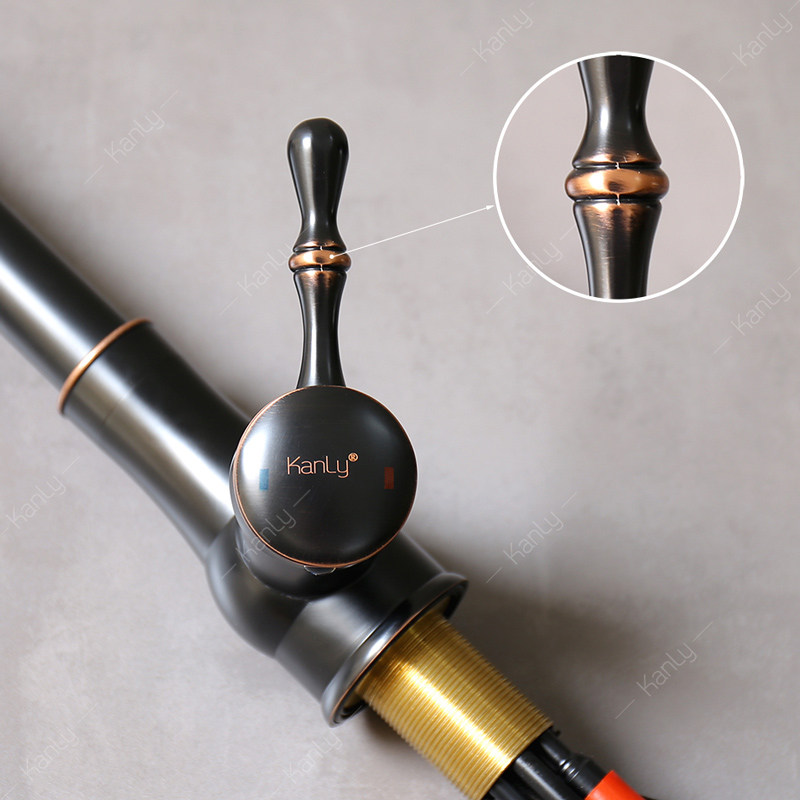 Vòi rửa bát dây rút GCC09B chất liệu đồng thau