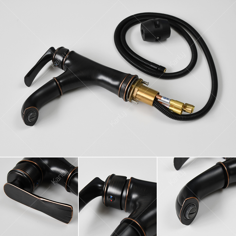 Vòi rửa bát rút dây thiết kế theo phong cách Châu Âu cổ điển