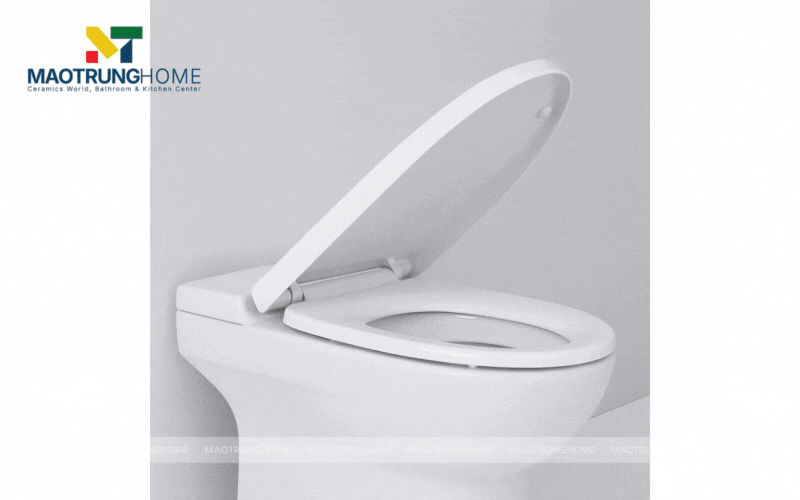 Nắp bồn cầu hạ xuống nhẹ nhàng