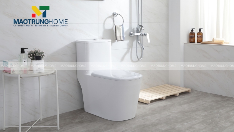 Bồn cầu 1 khối với kích thước lớn sẽ là lựa chọn lý tưởng cho phòng tắm