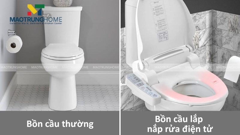 Nắp rửa điện tử là giải pháp nâng cấp thông minh cho bồn cầu thường có.