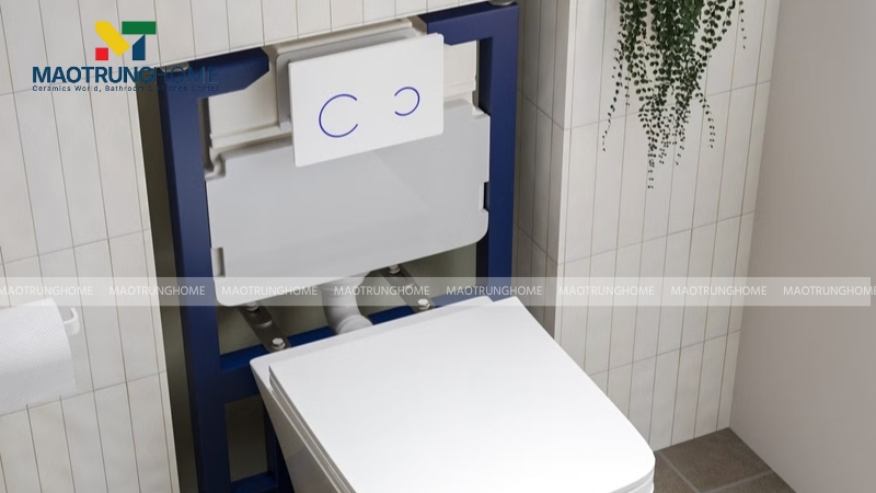 Khung bồn cầu treo tường được làm bằng thép chịu lực chất lượng cao