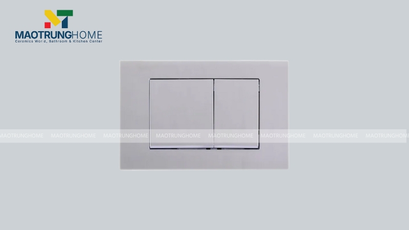 Nút nhấn xả hai chế độ với lưu lượng nước tiêu thụ khác nhau nhằm tiết kiệm nước