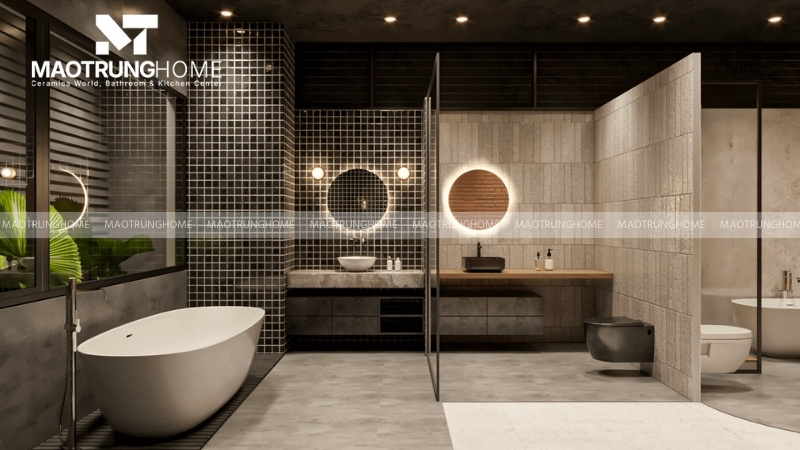 Bồn tắm cần hài hòa với phong cách chung của phòng tắm