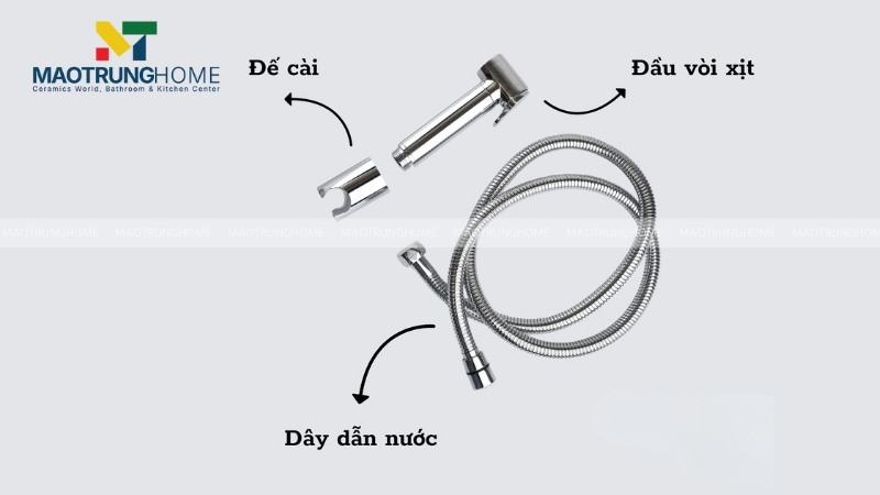 Cấu tạo của một bộ vòi xịt vệ sinh