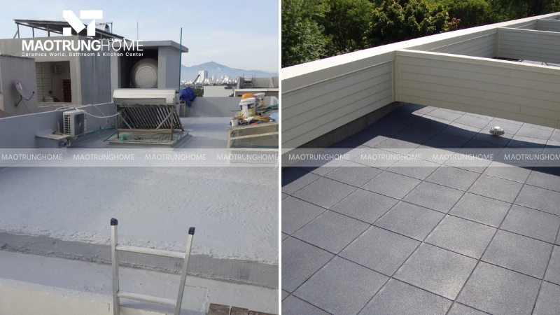Việc lát gạch cho sân thượng không chỉ để thẩm mỹ mà còn là khoản đầu tư thông minh.